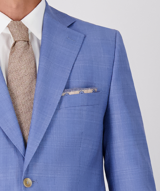 Karierter Sartorial Flex-Anzug in sommerlichem Blau