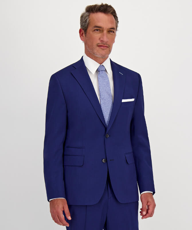 Eleganter, blauer Anzug