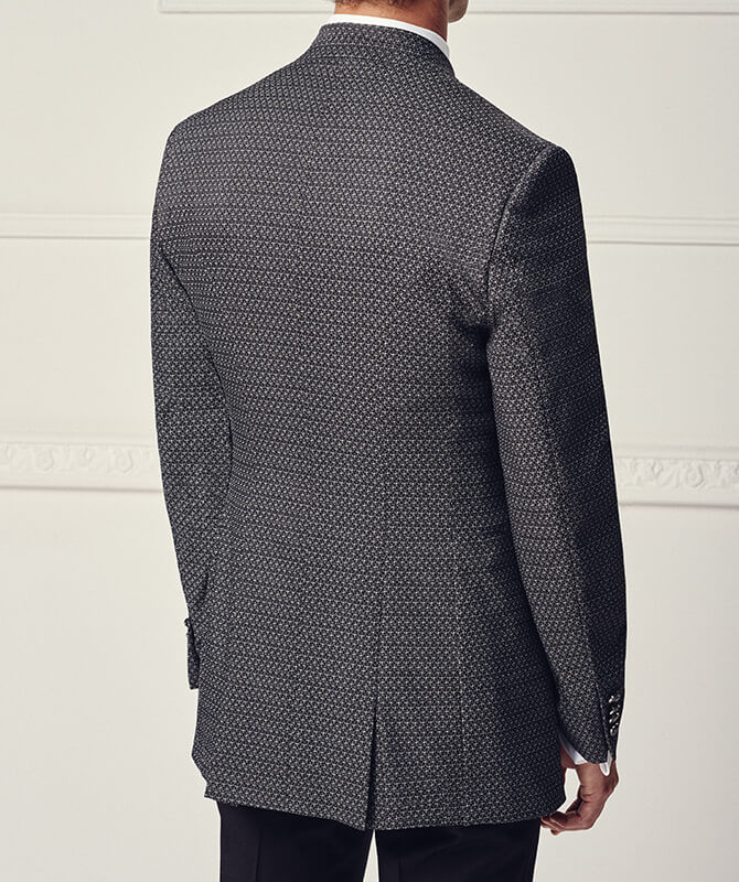 Royale-Jacke mit schwarz-grauem Muster