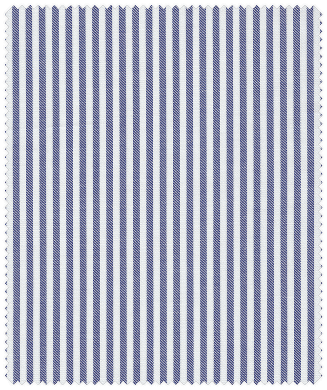 Gestreiftes Baumwoll-Hemd in Weiß-Blau