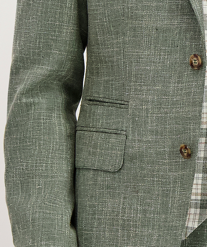 Festlicher Vintage-Anzug in Schilfgrün