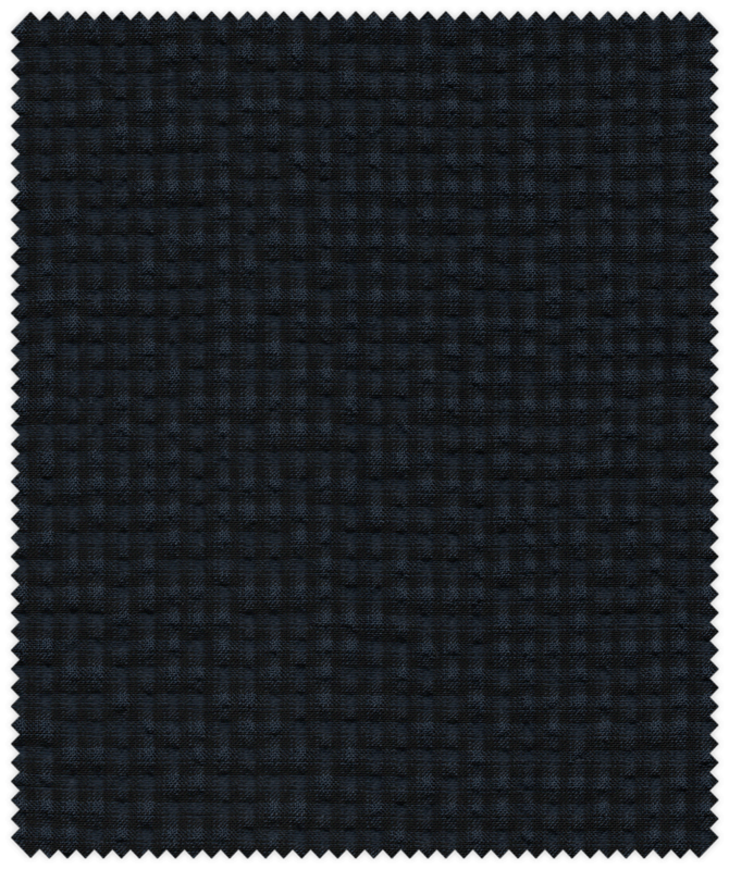 Lässiger, nachtblauer Seersucker-Anzug