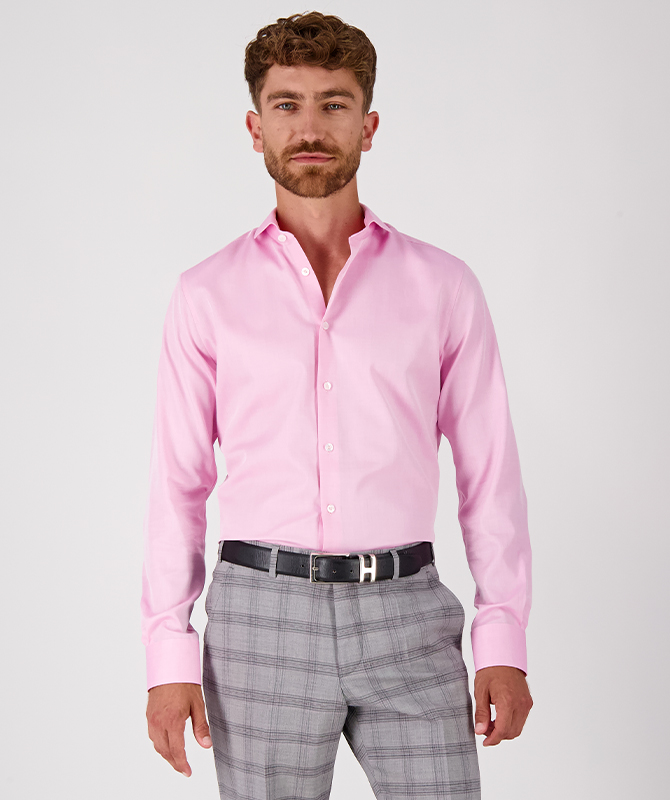Pinkes Baumwoll-Hemd