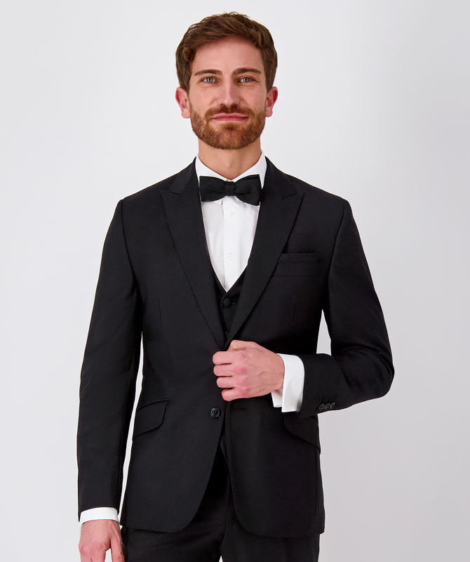 Schwarzer Komfort-Hochzeitsanzug